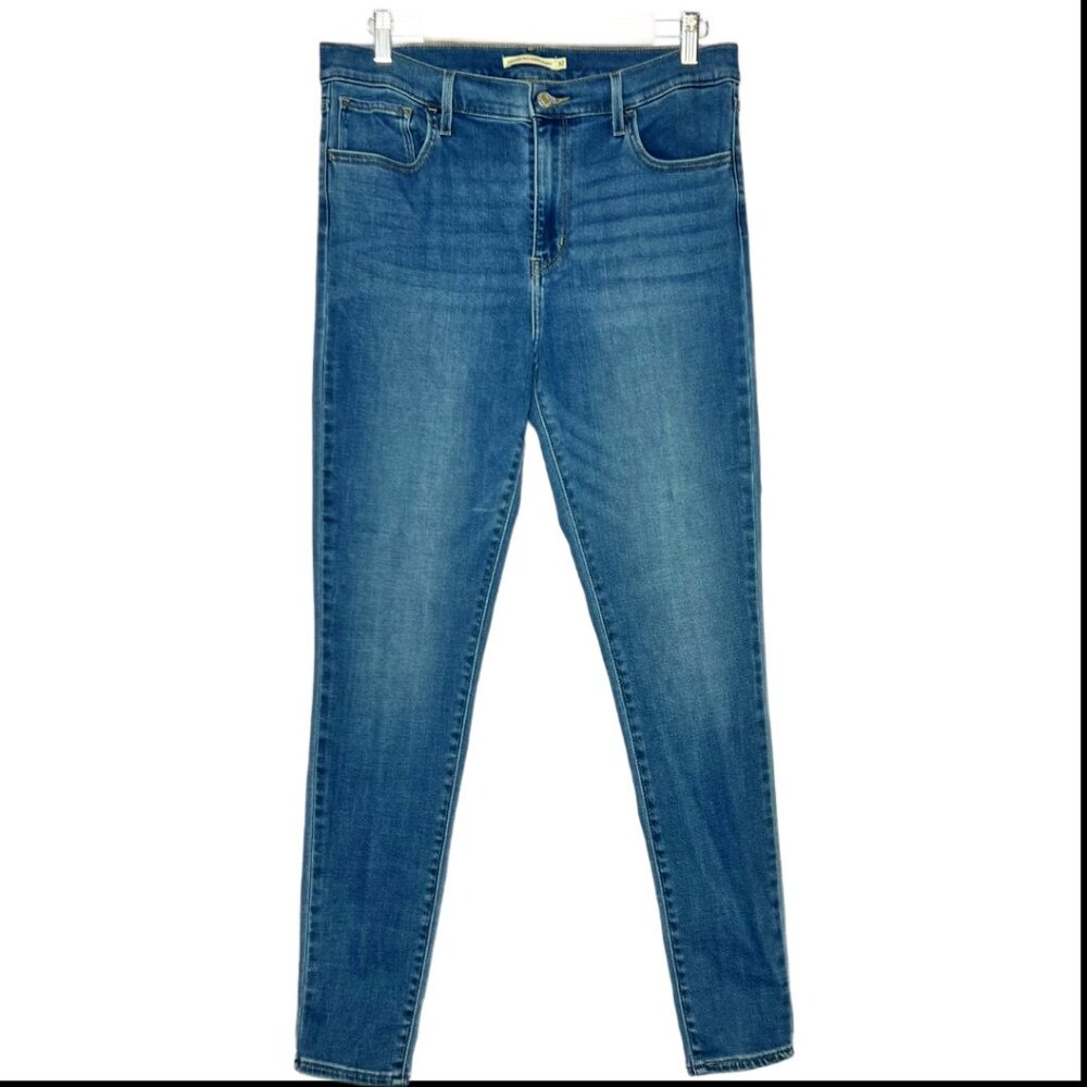Levi's 720 High Rise Super Skinny Blue Jeans Dark Wash Sz 32